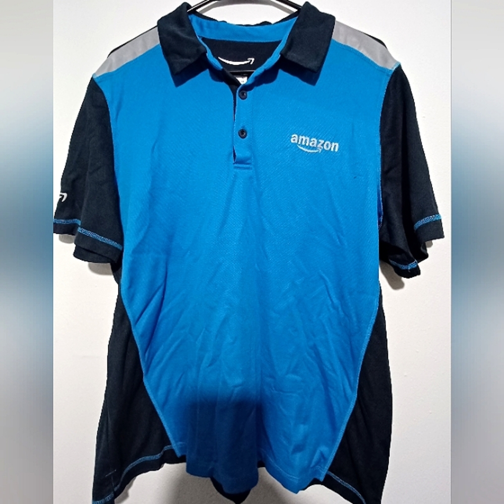 Amazon Delivery Driver Employee Blue Polo Reflective Uniform Size Men's XL